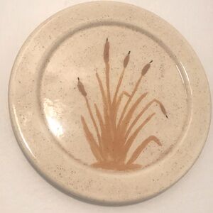 Vintage Handmade Ceramic Art Wall Plate Rustic